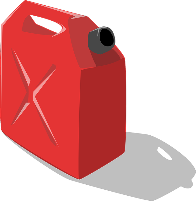 image of red gas can